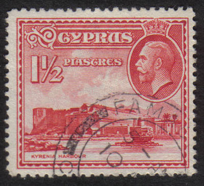 Cyprus Stamps SG 137 1934 1 1/2 Piastres - USED (h510)