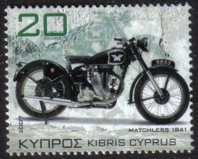 Cyprus Stamps SG 1129 2007 20c Motorcycles Matchless G3L 1941 - MINT