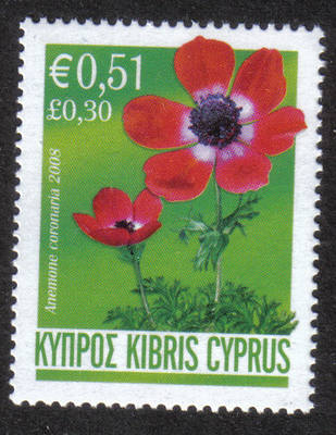 Cyprus Stamps SG 1160 2008 Red Anemone 51c - MINT