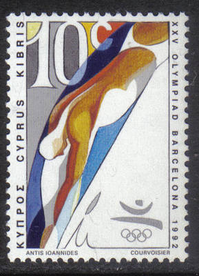 Cyprus Stamps SG 811 1992 10c Barcelona Olympic Games - MINT