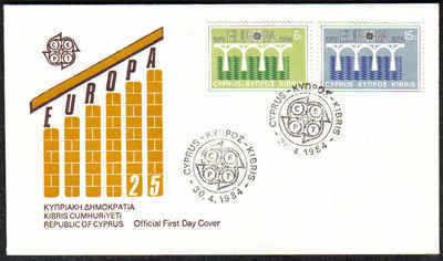 Cyprus Stamps SG 632-33 1984 Europa Bridge FDC (a164)