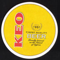 Cyprus Beermats Keo Brewery lager 2013 - UNUSED (z194a)