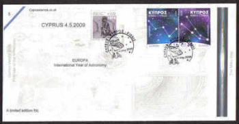Cyprus Stamps SG 1188-89 2009 Europa Astronomy - Cachet Unofficial FDC (a806)