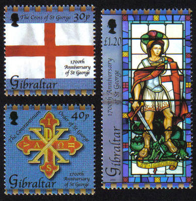 Gibraltar Stamps SG 1052-54 2003 Death anniversary of St George - MINT