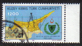 North Cyprus Stamps SG 346 1992 1200TL - CTO USED (g616)