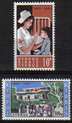 Cyprus Stamps SG 232-33 1963 Red Cross Centenary - MLH