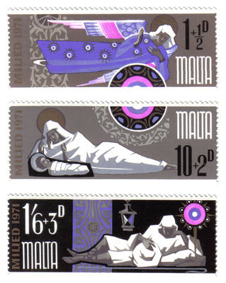 Malta Stamps SG 0460-62 1971 Christmas - MINT