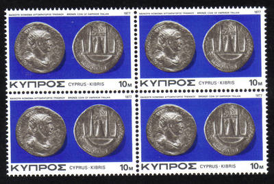 Cyprus Stamps SG 486 1977 10 Mils - Block of 4 MINT