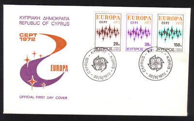 Cyprus Stamps SG 387-89 1972 Europa Communications - Official FDC