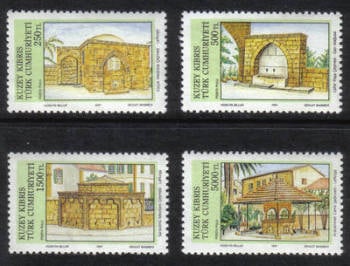 North Cyprus Stamps SG 307-10 1991 Fountains - MINT
