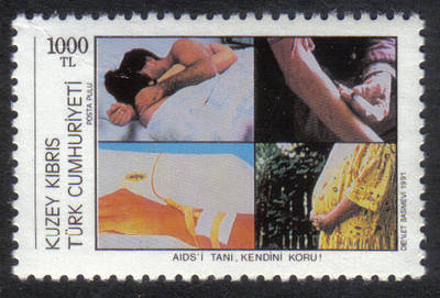 North Cyprus Stamps SG 321 1991 Aids day - MINT
