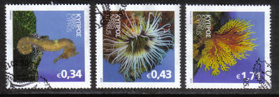 Cyprus Stamps SG 1301-03 2013 Organisms of the Mediterranean marine environment - USED (h751)