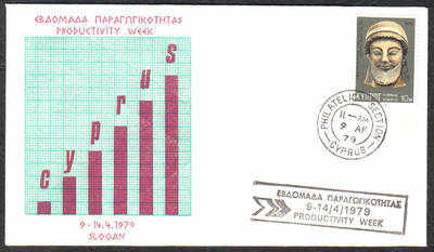 Unofficial Cover Cyprus Stamps 1979 Productivity Week - Cachet Slogan (c90)