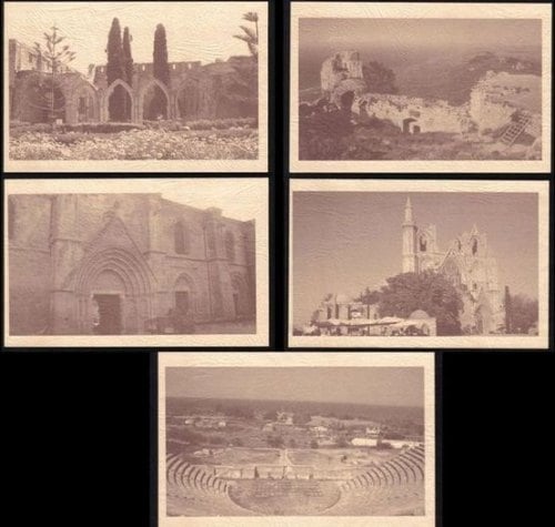 North Cyprus Stamps Pre-paid Postcard 2011 60 KURUS - Full set of 5 MINT