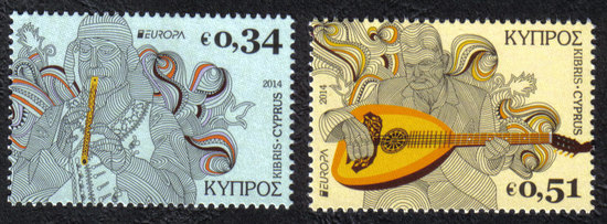Cyprus Stamps SG 2014 (c) Europa National Music Instruments - MINT