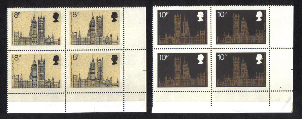 British Stamps 1973 19th Commonwealth Conference - Blocks of 4 MINT (h807)
