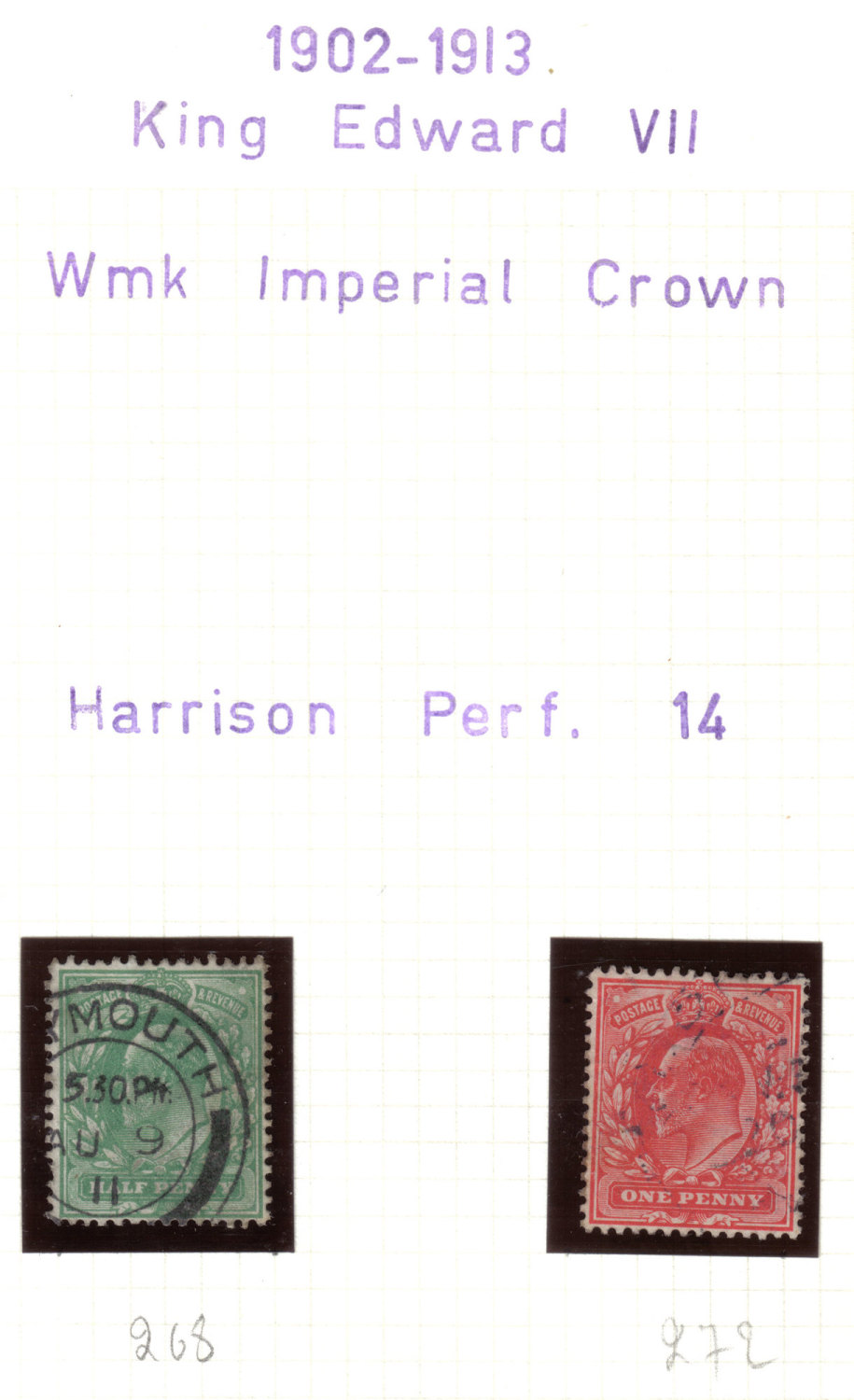  British Stamps 1902 - 1913 King Edward VII - USED (h667)