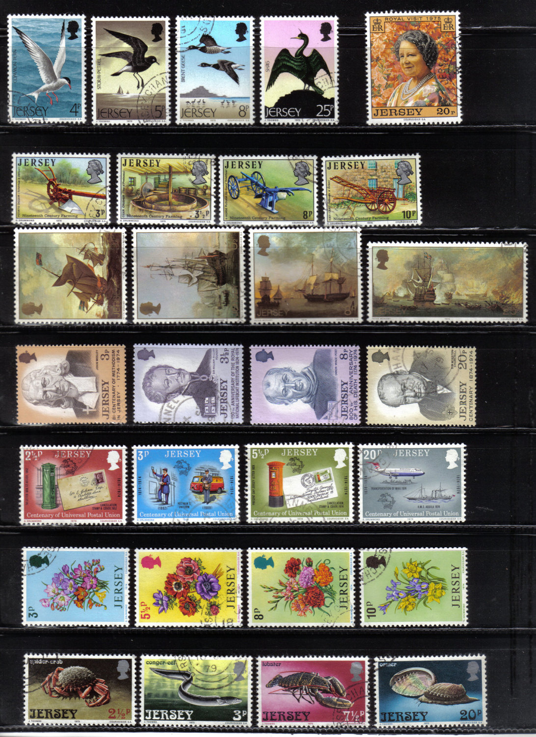 Jersey Stamps 8 Full Sets - USED (z557)