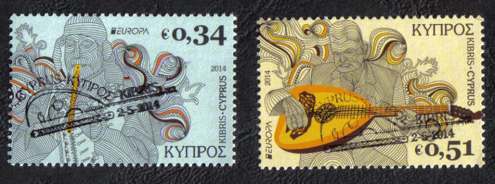 Cyprus Stamps SG 2014 (c) Europa National Music Instruments - CTO USED (h81