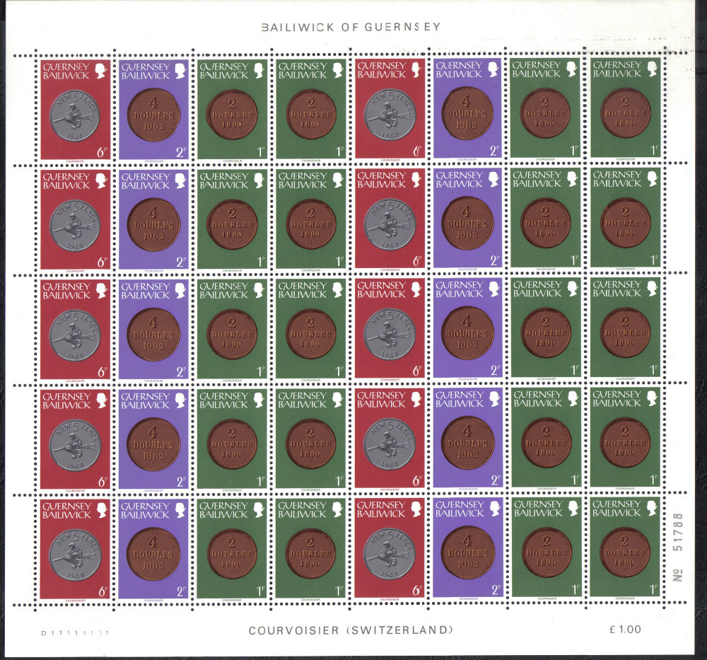 Guernsey Stamps 1979 Definitives Full sheet - MINT (z558)