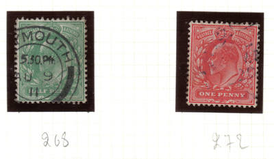 British stamps 1902 - 1913 KEVII Used