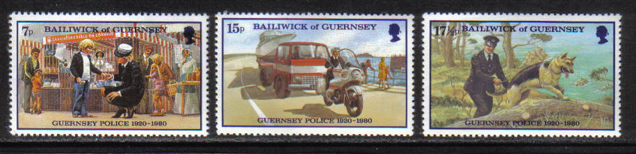 Guernsey Stamps 1980 Police Service - MINT (z579)