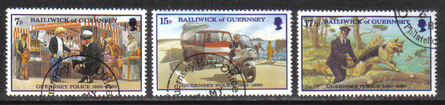 Guernsey Stamps 1980 Police Service - USED (z577)