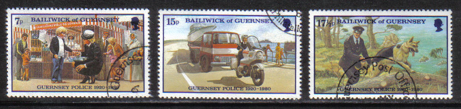 Guernsey Stamps 1980 Police Service - USED (z578)