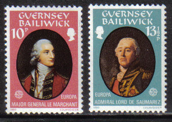 Guernsey Stamps 1980 Europa Famous People - MINT (z584)