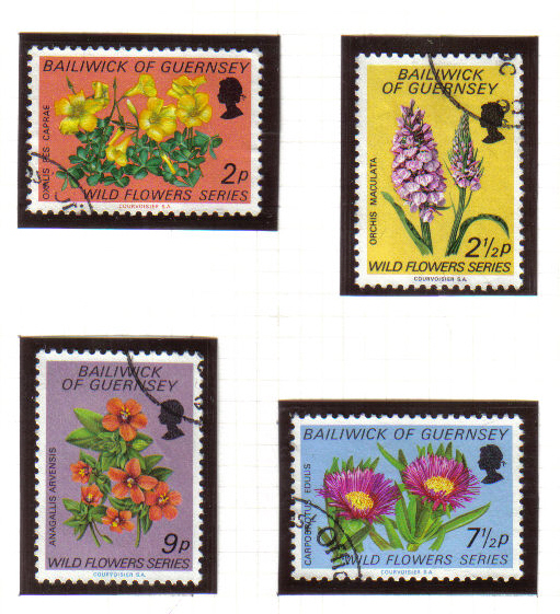 Guernsey Stamps 1972 Wild Flowers - USED (z598)