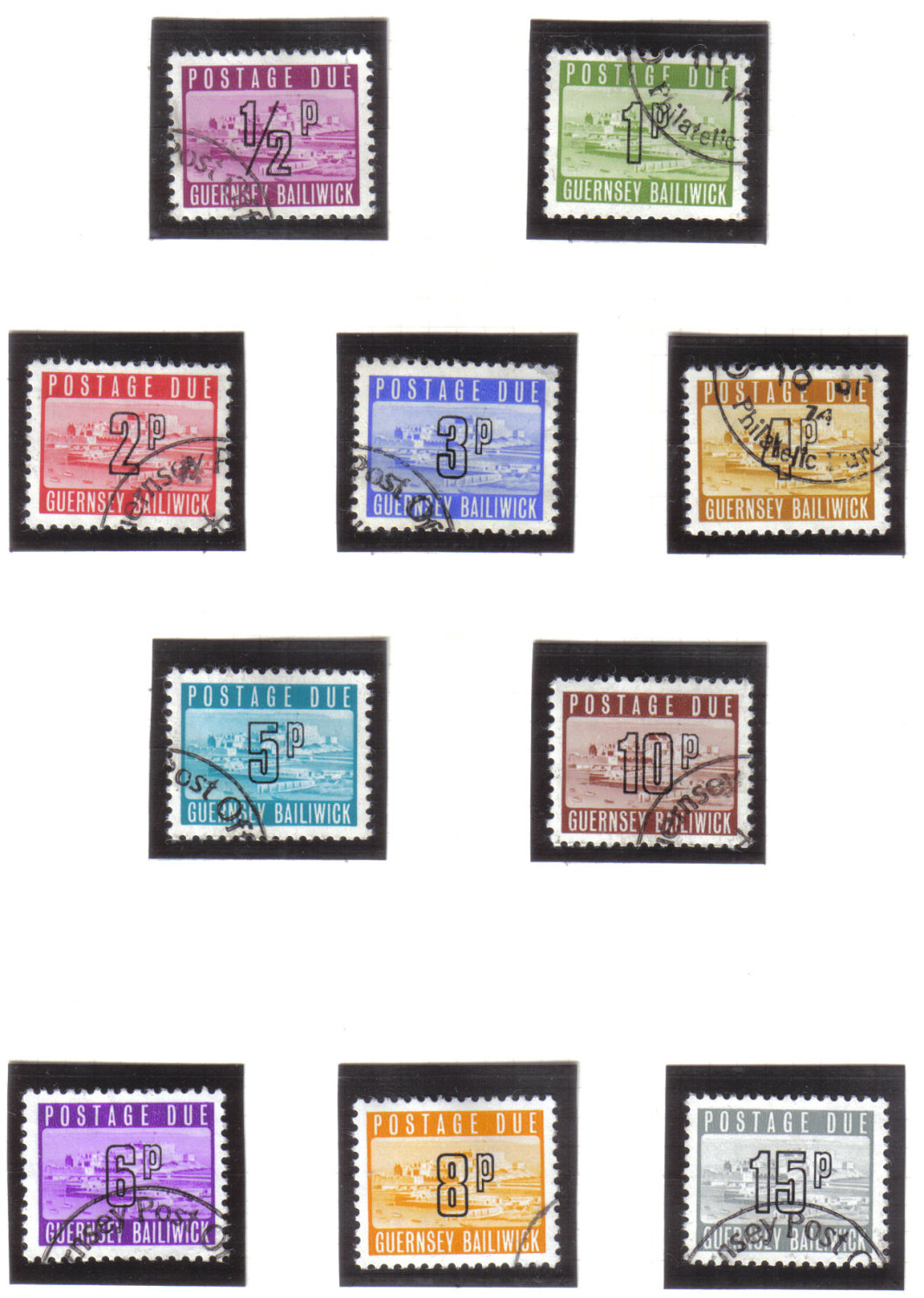 Guernsey Stamps 1971 Postage Dues - USED (z605)