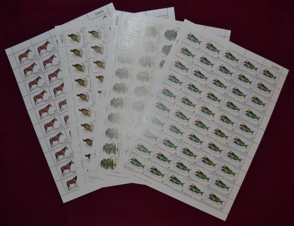 Cyprus Stamps SG 523-26 1979 Flora and Fauna - Full sheets MINT (h703)