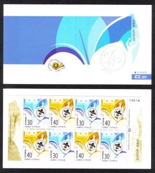Cyprus Stamps SG 1133-34 (SB10) 2007 Europa Scouting Scouts - Booklet MINT