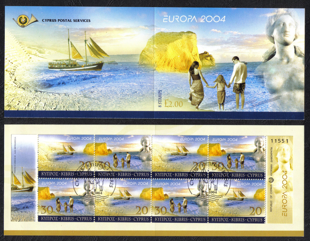 Cyprus Stamps SG 1073-74 (SB6) 2004 Europa Holidays - Booklet USED