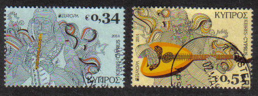 Cyprus Stamps SG 2014 (c) Europa National Music Instruments - USED (h846)
