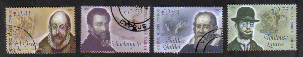 Cyprus Stamps SG 1322-25 2014 Intellectual Pioneers - USED (h845)