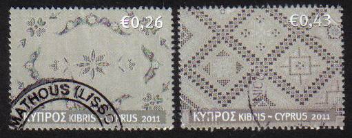 Cyprus Stamps SG 1241-42 2011 Cyprus Embroidery Lefkara Lace - USED (g066)