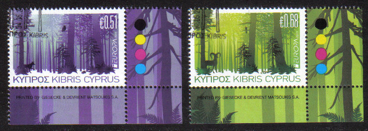 Cyprus Stamps SG 1246-47 2011 Europa Forests - CTO USED (e160)