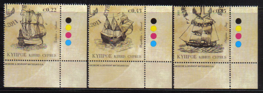 Cyprus Stamps SG 2011 (g) Tall Ships - CTO USED (e207)