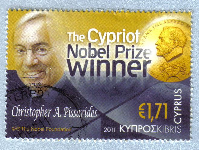 Cyprus Stamps SG 2011 (h) Christopher Pissarides Cypriot Nobel Prize Winner