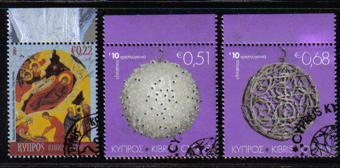 Cyprus Stamps SG 1233-35 2010 Christmas - CTO USED (d427)