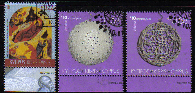 Cyprus Stamps SG 1233-35 2010 Christmas - CTO USED (d429)