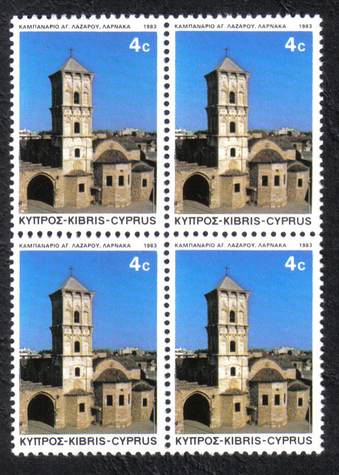 Cyprus Stamps SG 625 1983 4 cent - Block of 4 MINT