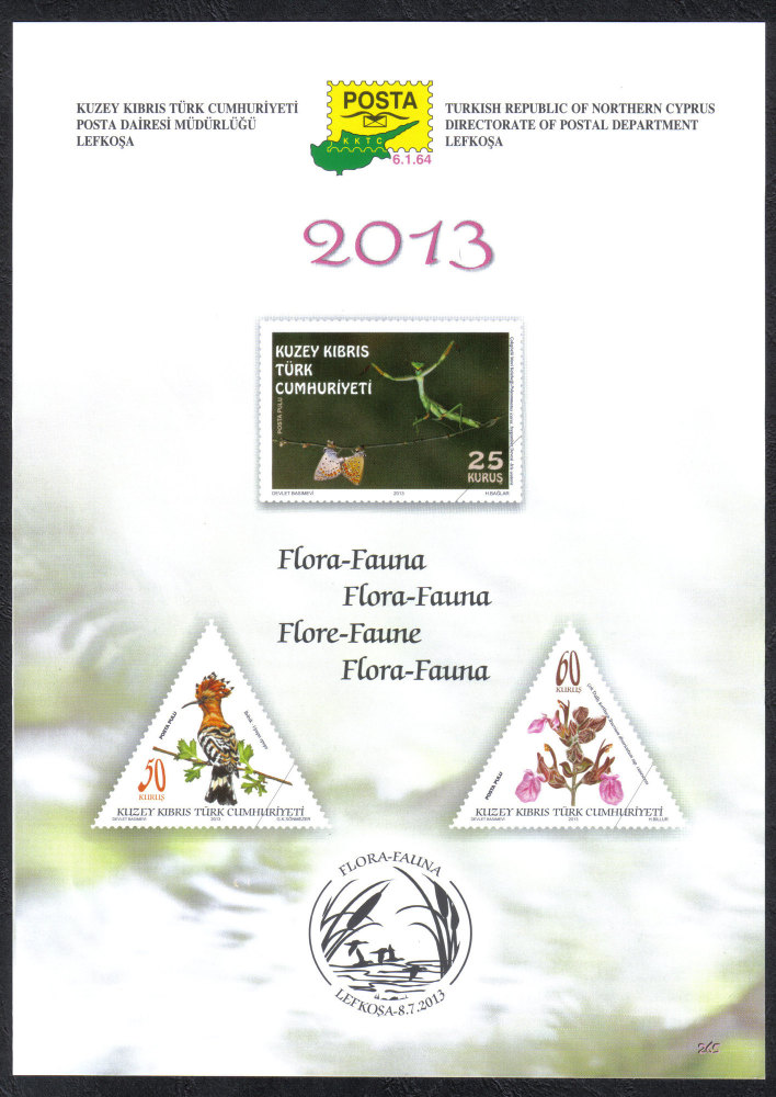 North Cyprus Stamps Leaflet 265 2013 Flora & Fauna
