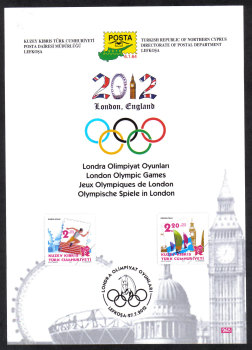 North Cyprus Stamps Leaflet 260 2012 London Olympic games