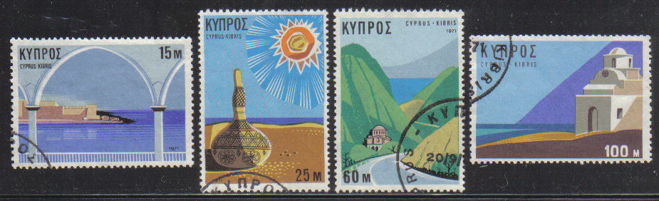 Cyprus Stamps SG 378-81 1971 Tourism - USED (e350)