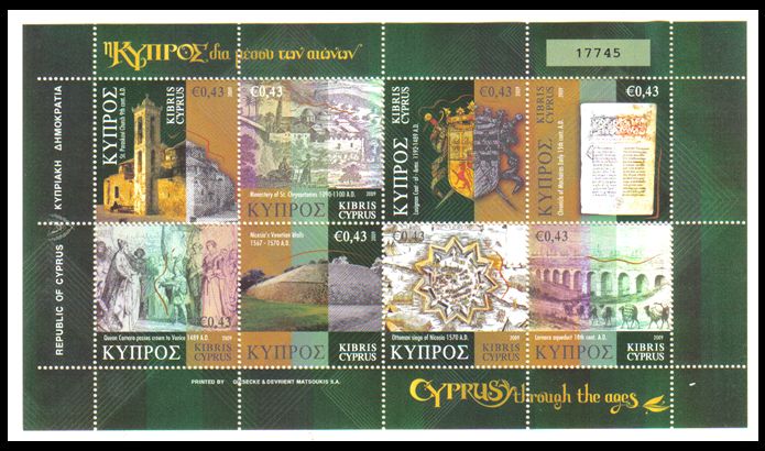 Cyprus Through The Ages stamps SG 1198-1205 2009