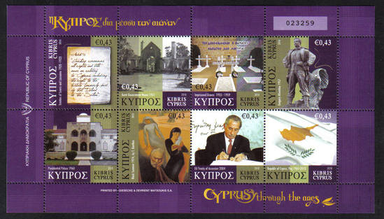 Cyprus Through the Ages stamps SG 1225-32 2010