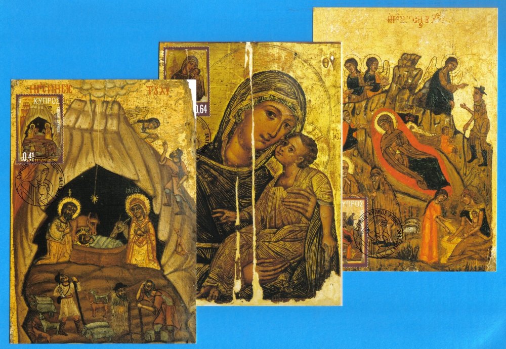 Cyprus Stamps Maxim Postcard Type 16 2014 Christmas 