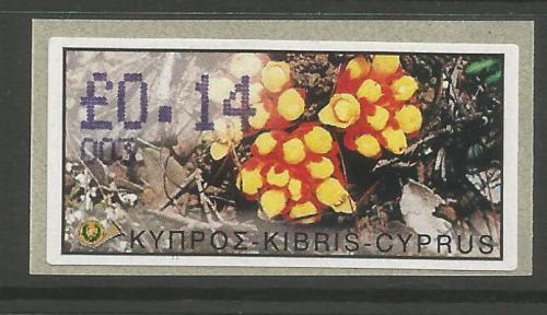 Cyprus Stamps 068 Vending Machine Labels Type E 2002 Nicosia (003)